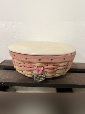 Longaberger Horizon Of Hope Breast Cancer Whitewashed Basket